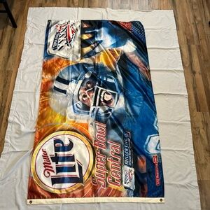 Miller Lite Super Bowl 36 Flag Vintage 2002 Football GreenBay Packers 58x35 inch